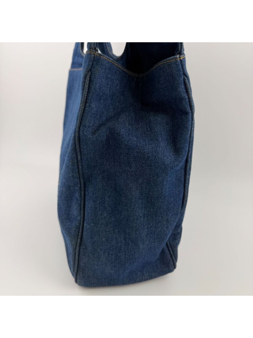 ★SOLD★ Chanel CC Logo Handbag Blue Denim Vintage - Picture 5 of 15